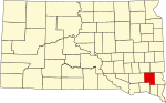 标示出特纳县位置的地图