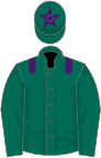 Dark green, purple epaulettes, purple star on cap