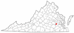 State map highlighting City of Hopewell