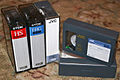 VHS-C video cassettes