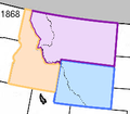 The Idaho, Montana, and Wyoming Territories in 1868