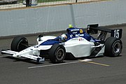 A Dallara IR-05 practicing for the Indianapolis 500