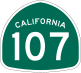 State Route 107 marker