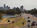 View along The Causeway towards East Perth