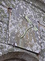 Sundial over doorway of the porch