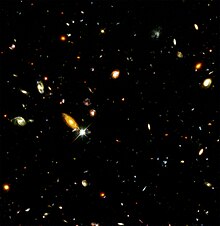 A picture of outer space, captured by NASA's Hubble Space Telescope. Credit: R. Williams (STScI), the Hubble Deep Field Team and NASA.