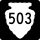 Secondary Highway 503 marker