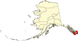 威尔士亲王-海德人口普查区在阿拉斯加州的位置