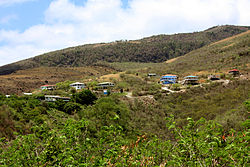 Houses in Morne Rachette, Dominica.