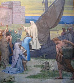 Saint Genevieve bringing supplies to Paris by Puvis de Chavannes (1874)