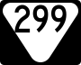 State Route 299 marker