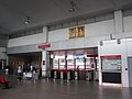 Interior of station building