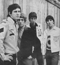 black and white publicity photo of the group The Who