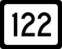 West Virginia Route 122 marker