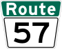Route 57 marker