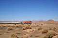 Empty phosphate train at Ram station, coming from Aqaba, Jordan