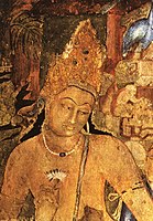 The Bodhisattva of compassion Padmapani with lotus.[136][138]