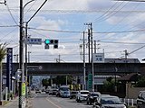 西尾线与平坂支线的分岔处是在矢曾根町路口附近。