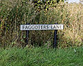 Faggoters Lane sign, High Laver