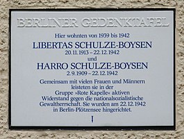 Berlin memorial plaque in the Westend, Berlin