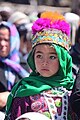 Hazara girl in traditional Hazara clothing.