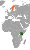 Location map for Kenya and Sweden.