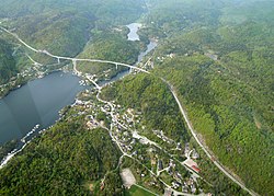 Aerial view of the village