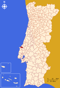 Location of the municipality of Óbidos in continental Portugal