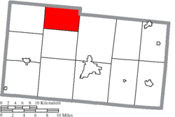 Location of Harrison Township in Champaign County