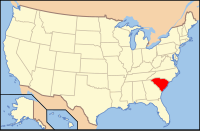 美国南卡罗来纳州地图
