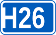 Highway H26 shield}}