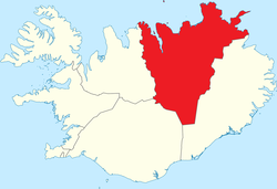 Location of Norðurland eystra