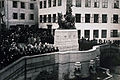 The sculpture's unveiling ceremony, 10 October 1912, looking northwest