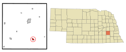 Location of Milford, Nebraska
