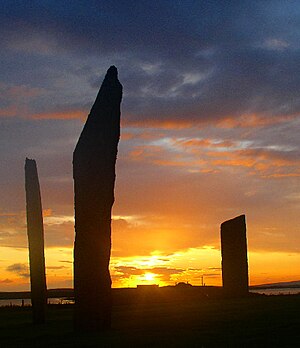 Sunset at the Standing Stones of Stenness