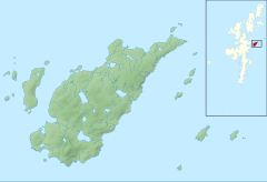 Linga Sound, Shetland is located in Shetland