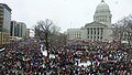 Image 40The 2011 Wisconsin Act 10 led to large protests around the state capitol building in Madison. (from Wisconsin)