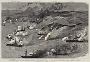 马江海战。1884年作品。