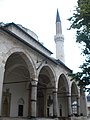 Gazi Husrev-beg Mosque's portico with 5 elegant islamic arches