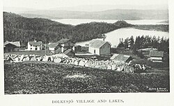 View of the village and lake in 1896