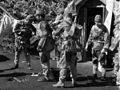 Giretsu Kuteitai - improving their camoflage before their attack on the Yuntan airfield on Okinawa. May 24, 1945.