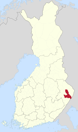 Location of Joensuu in Finland