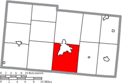 Location of Urbana Township in Champaign County