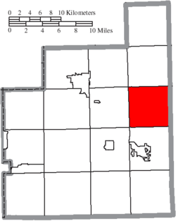 Location of Huntsburg Township in Geauga County