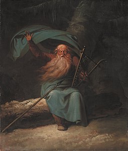 《莪相的临终绝唱》，Nicolai Abildgaard（英语：Nicolai Abildgaard）（丹麦），1787