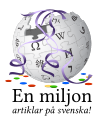 1 million articles on the Swedish Wikipedia (2013)