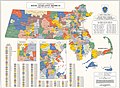 Map of the 160 districts of the Massachusetts House of Representatives apportioned in 1993