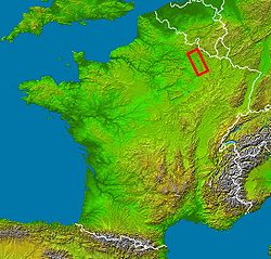 阿戈讷在法国的位置