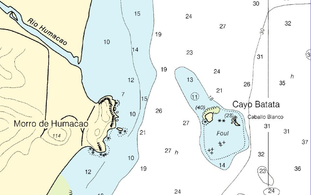 Nautical chart of Cayo Batata area