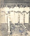 Members of Palakkappilly branch of Payyappilly family at the tomb of Payyappilly Varghese Kathanar during his 50th Dukrana on 5 October 1979